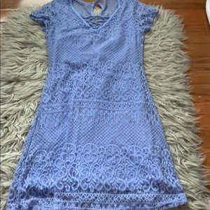 Blue lace dress